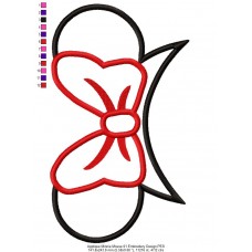 Applique Minnie Mouse 01 Embroidery Design